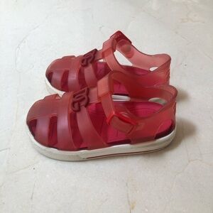 Dolce & Cabana Toddler Girls Red Jelly sandals sz20